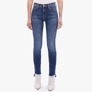 Mother The Mid Rise Dazzler Ankle Step Fray Wash- On the Edge size 28 EUC